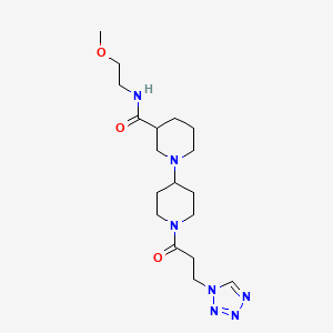 N-(2-methoxyethyl)-1'-[3-(1H-tetrazol-1-yl)propanoyl]-1,4'-bipiperidine-3-carboxamide