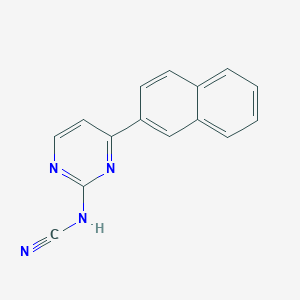 {[4-(NAPHTHALEN-2-YL)PYRIMIDIN-2-YL]AMINO}FORMONITRILE