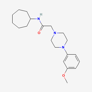 N-cycloheptyl-2-[4-(3-methoxyphenyl)piperazin-1-yl]acetamide