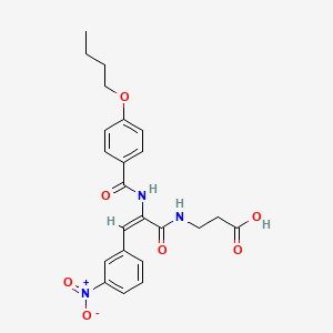 3-[[(E)-2-[(4-butoxybenzoyl)amino]-3-(3-nitrophenyl)prop-2-enoyl]amino]propanoic acid