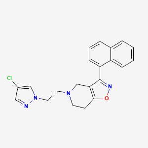 5-[2-(4-chloro-1H-pyrazol-1-yl)ethyl]-3-(1-naphthyl)-4,5,6,7-tetrahydroisoxazolo[4,5-c]pyridine