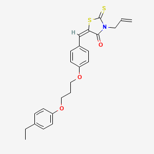 (5E)-5-[[4-[3-(4-ethylphenoxy)propoxy]phenyl]methylidene]-3-prop-2-enyl-2-sulfanylidene-1,3-thiazolidin-4-one