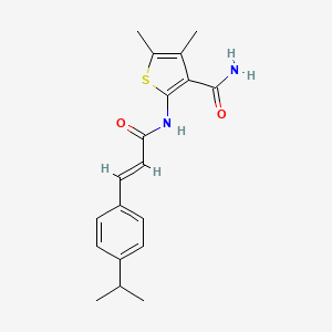 2-{[3-(4-isopropylphenyl)acryloyl]amino}-4,5-dimethyl-3-thiophenecarboxamide