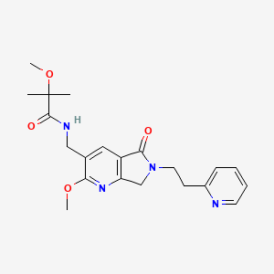 2-methoxy-N-{[2-methoxy-5-oxo-6-(2-pyridin-2-ylethyl)-6,7-dihydro-5H-pyrrolo[3,4-b]pyridin-3-yl]methyl}-2-methylpropanamide