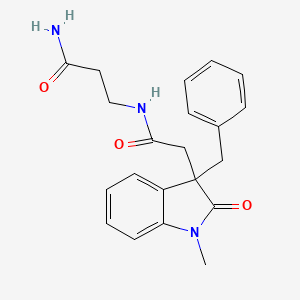 3-{[(3-benzyl-1-methyl-2-oxo-2,3-dihydro-1H-indol-3-yl)acetyl]amino}propanamide