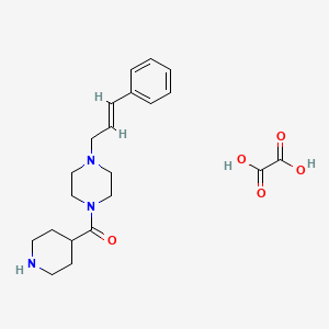 1-(3-phenyl-2-propen-1-yl)-4-(4-piperidinylcarbonyl)piperazine oxalate