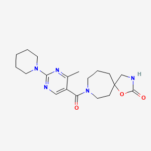 8-{[4-methyl-2-(1-piperidinyl)-5-pyrimidinyl]carbonyl}-1-oxa-3,8-diazaspiro[4.6]undecan-2-one