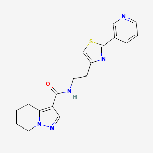 N-[2-(2-pyridin-3-yl-1,3-thiazol-4-yl)ethyl]-4,5,6,7-tetrahydropyrazolo[1,5-a]pyridine-3-carboxamide