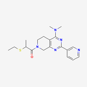 7-[2-(ethylthio)propanoyl]-N,N-dimethyl-2-pyridin-3-yl-5,6,7,8-tetrahydropyrido[3,4-d]pyrimidin-4-amine