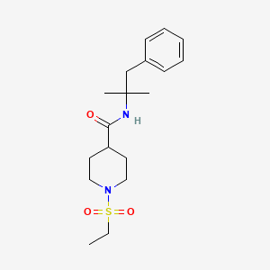 N-(1,1-dimethyl-2-phenylethyl)-1-(ethylsulfonyl)-4-piperidinecarboxamide