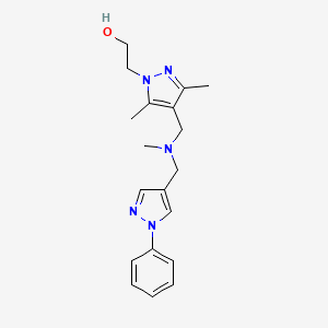 2-[3,5-dimethyl-4-({methyl[(1-phenyl-1H-pyrazol-4-yl)methyl]amino}methyl)-1H-pyrazol-1-yl]ethanol