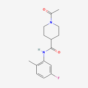 1-acetyl-N-(5-fluoro-2-methylphenyl)-4-piperidinecarboxamide