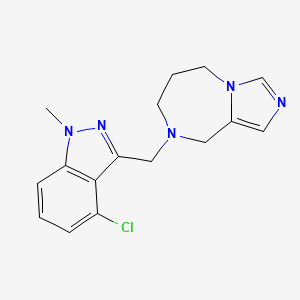 molecular formula C16H18ClN5 B5354843 8-[(4-chloro-1-methyl-1H-indazol-3-yl)methyl]-6,7,8,9-tetrahydro-5H-imidazo[1,5-a][1,4]diazepine 