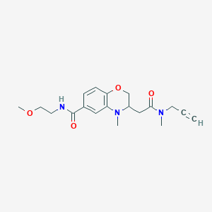 N-(2-methoxyethyl)-4-methyl-3-{2-[methyl(prop-2-yn-1-yl)amino]-2-oxoethyl}-3,4-dihydro-2H-1,4-benzoxazine-6-carboxamide