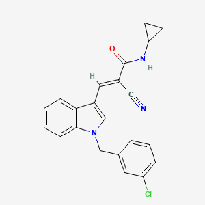 3-[1-(3-chlorobenzyl)-1H-indol-3-yl]-2-cyano-N-cyclopropylacrylamide