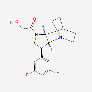 2-[(2R*,3S*,6R*)-3-(3,5-difluorophenyl)-1,5-diazatricyclo[5.2.2.0~2,6~]undec-5-yl]-2-oxoethanol