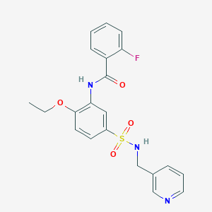 N-(2-ETHOXY-5-{[(PYRIDIN-3-YL)METHYL]SULFAMOYL}PHENYL)-2-FLUOROBENZAMIDE