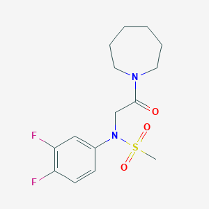 N-[2-(1-azepanyl)-2-oxoethyl]-N-(3,4-difluorophenyl)methanesulfonamide