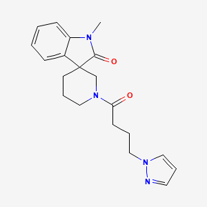 1-methyl-1'-[4-(1H-pyrazol-1-yl)butanoyl]spiro[indole-3,3'-piperidin]-2(1H)-one