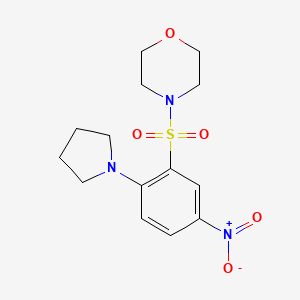 4-{[5-Nitro-2-(pyrrolidin-1-yl)phenyl]sulfonyl}morpholine