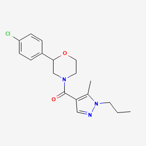 2-(4-chlorophenyl)-4-[(5-methyl-1-propyl-1H-pyrazol-4-yl)carbonyl]morpholine