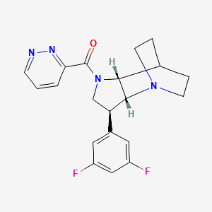 (2R*,3S*,6R*)-3-(3,5-difluorophenyl)-5-(3-pyridazinylcarbonyl)-1,5-diazatricyclo[5.2.2.0~2,6~]undecane