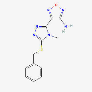 4-[5-(benzylsulfanyl)-4-methyl-4H-1,2,4-triazol-3-yl]-1,2,5-oxadiazol-3-amine