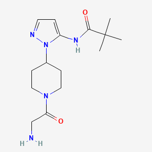 N-[1-(1-glycyl-4-piperidinyl)-1H-pyrazol-5-yl]-2,2-dimethylpropanamide hydrochloride