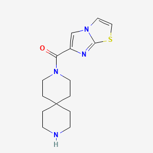 molecular formula C15H20N4OS B5355490 3-(imidazo[2,1-b][1,3]thiazol-6-ylcarbonyl)-3,9-diazaspiro[5.5]undecane hydrochloride 