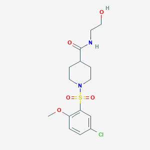 1-[(5-chloro-2-methoxyphenyl)sulfonyl]-N-(2-hydroxyethyl)piperidine-4-carboxamide