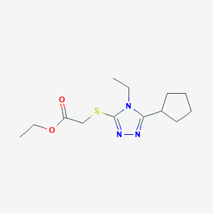 ETHYL 2-[(5-CYCLOPENTYL-4-ETHYL-4H-1,2,4-TRIAZOL-3-YL)SULFANYL]ACETATE