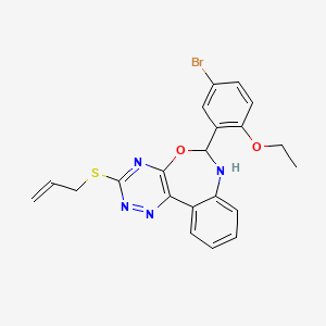 3-(allylthio)-6-(5-bromo-2-ethoxyphenyl)-6,7-dihydro[1,2,4]triazino[5,6-d][3,1]benzoxazepine