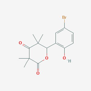 molecular formula C15H17BrO4 B5355572 6-(5-bromo-2-hydroxyphenyl)-3,3,5,5-tetramethyldihydro-2H-pyran-2,4(3H)-dione 