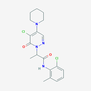 N-(2-chloro-6-methylphenyl)-2-[5-chloro-6-oxo-4-(1-piperidinyl)-1(6H)-pyridazinyl]propanamide