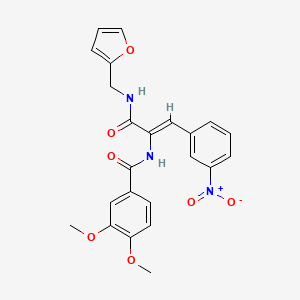 N-[1-{[(2-furylmethyl)amino]carbonyl}-2-(3-nitrophenyl)vinyl]-3,4-dimethoxybenzamide