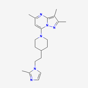 2,3,5-trimethyl-7-{4-[2-(2-methyl-1H-imidazol-1-yl)ethyl]-1-piperidinyl}pyrazolo[1,5-a]pyrimidine