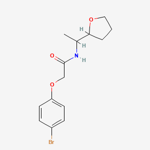 2-(4-bromophenoxy)-N-[1-(oxolan-2-yl)ethyl]acetamide