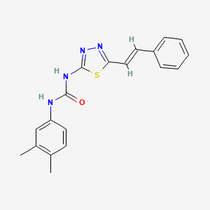 1-(3,4-dimethylphenyl)-3-{5-[(E)-2-phenylethenyl]-1,3,4-thiadiazol-2-yl}urea