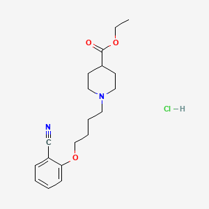 Ethyl 1-[4-(2-cyanophenoxy)butyl]piperidine-4-carboxylate;hydrochloride