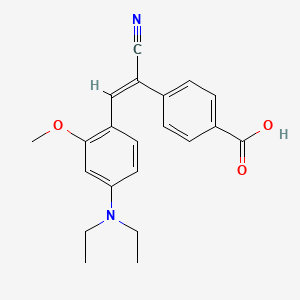 4-[(E)-1-cyano-2-[4-(diethylamino)-2-methoxyphenyl]ethenyl]benzoic acid