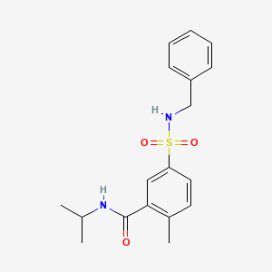 5-(benzylsulfamoyl)-2-methyl-N-(propan-2-yl)benzamide