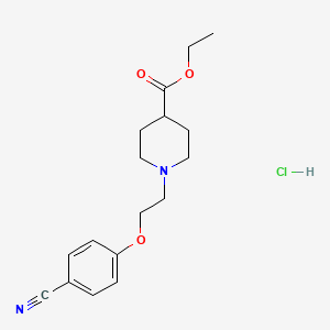 Ethyl 1-[2-(4-cyanophenoxy)ethyl]piperidine-4-carboxylate;hydrochloride