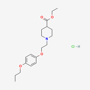 Ethyl 1-[2-(4-propoxyphenoxy)ethyl]piperidine-4-carboxylate;hydrochloride