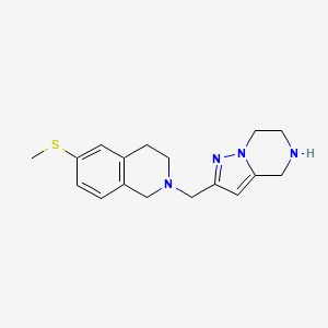 6-(methylthio)-2-(4,5,6,7-tetrahydropyrazolo[1,5-a]pyrazin-2-ylmethyl)-1,2,3,4-tetrahydroisoquinoline dihydrochloride