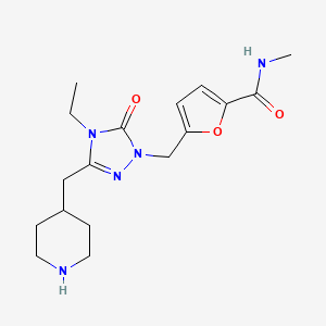 5-{[4-ethyl-5-oxo-3-(4-piperidinylmethyl)-4,5-dihydro-1H-1,2,4-triazol-1-yl]methyl}-N-methyl-2-furamide dihydrochloride