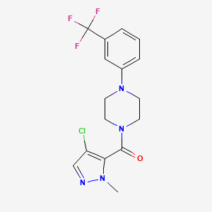 (4-CHLORO-1-METHYL-1H-PYRAZOL-5-YL){4-[3-(TRIFLUOROMETHYL)PHENYL]PIPERAZINO}METHANONE