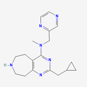 2-(cyclopropylmethyl)-N-methyl-N-(2-pyrazinylmethyl)-6,7,8,9-tetrahydro-5H-pyrimido[4,5-d]azepin-4-amine dihydrochloride