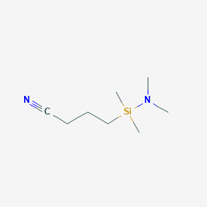molecular formula C8H18N2Si B053559 4-[(二甲氨基)(二甲基)甲硅烷基]丁腈 CAS No. 111873-32-6