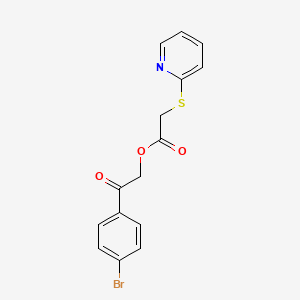 2-(4-bromophenyl)-2-oxoethyl (2-pyridinylthio)acetate