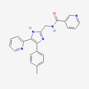 N-{[4-(4-methylphenyl)-5-pyridin-2-yl-1H-imidazol-2-yl]methyl}nicotinamide